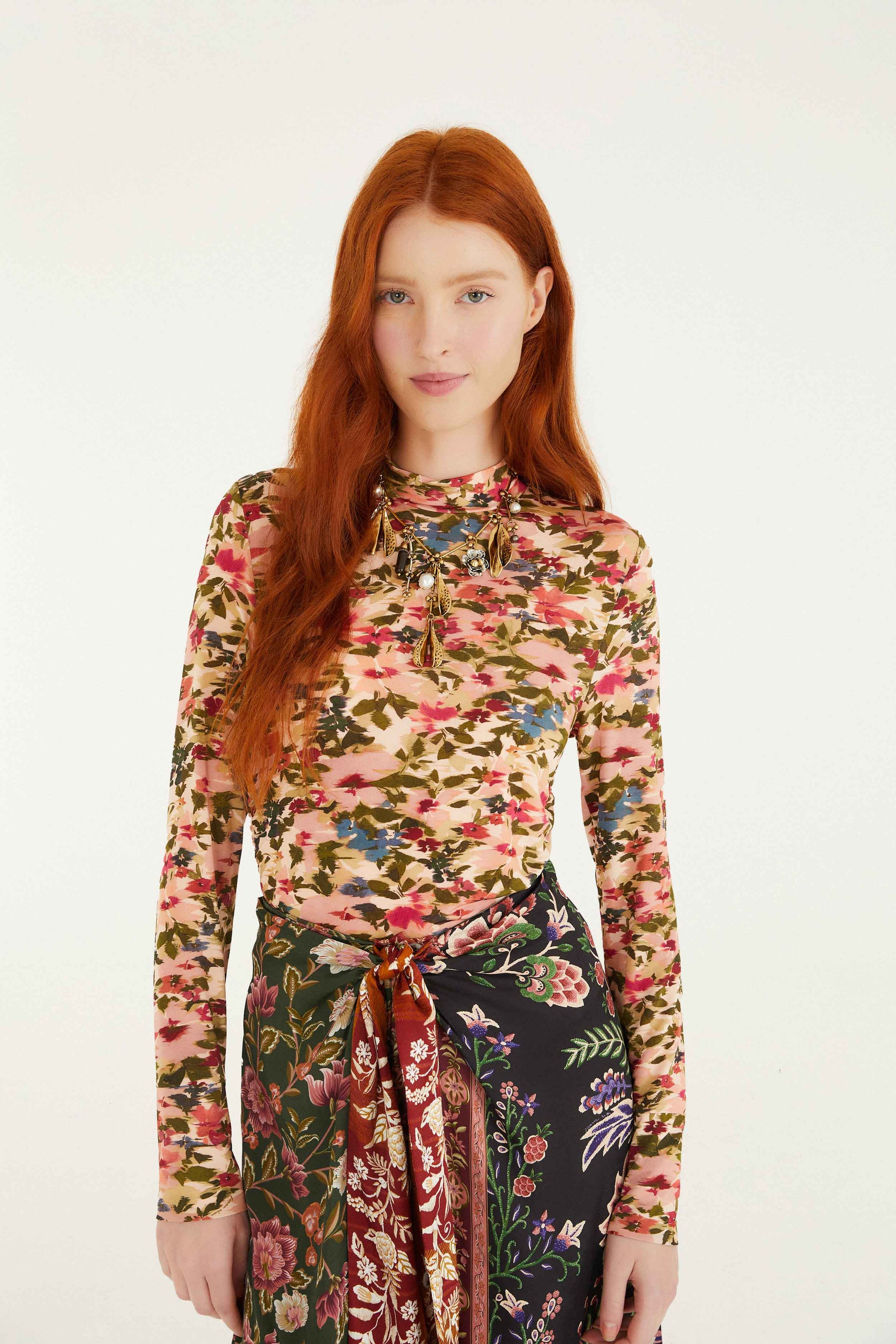 CHECK VUE_Tiny Flowers Pink Blouse - Tiny Flowers Pink