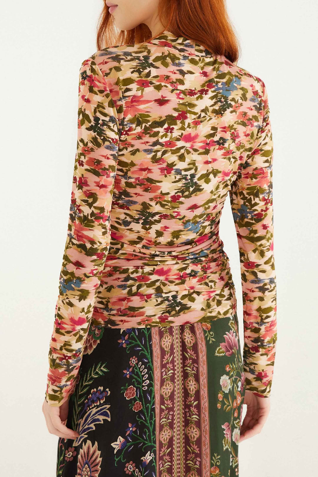Blouse Flowers imprimée - Rose