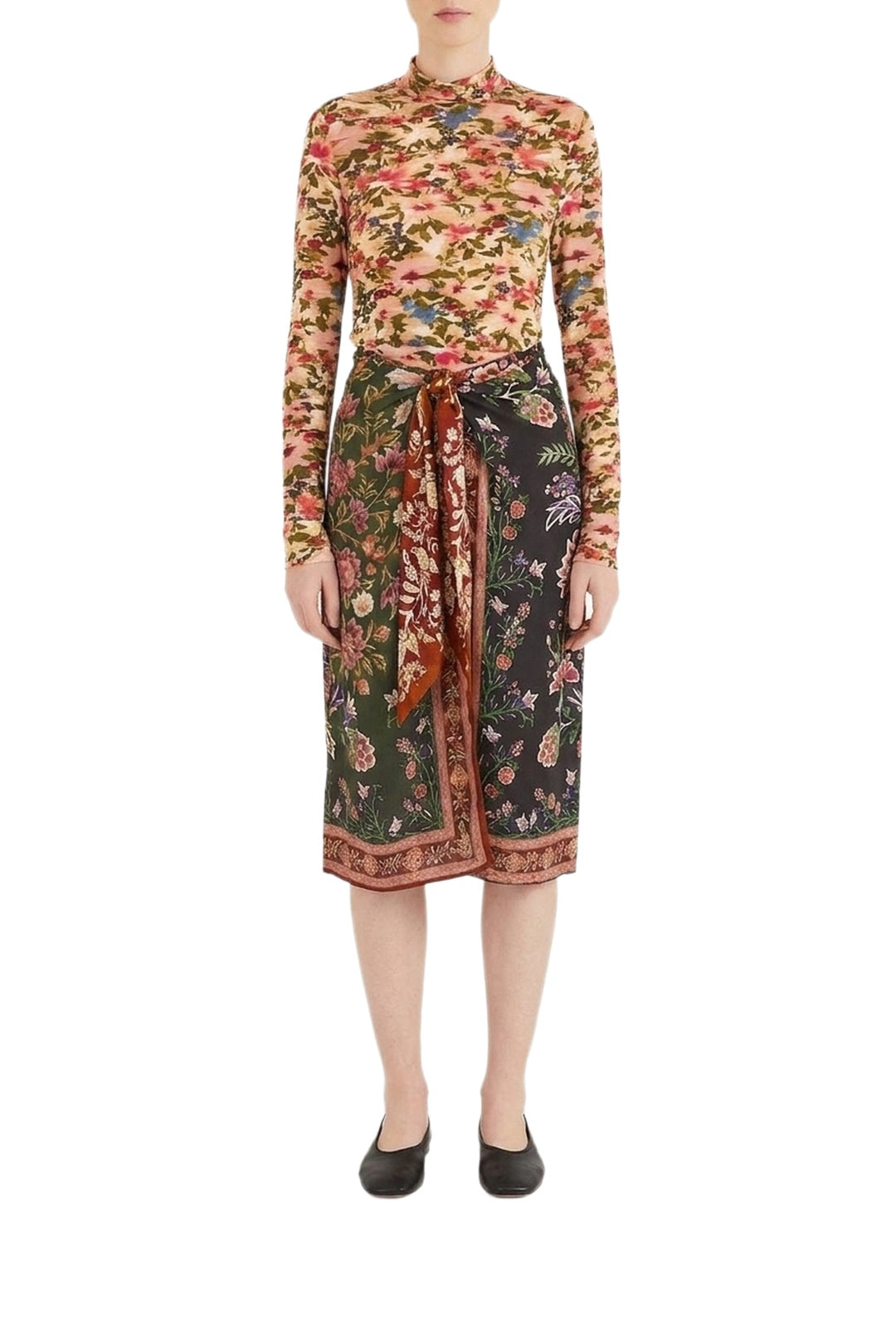Blouse Flowers imprimée - Rose
