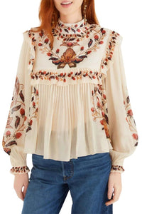 FELIX_JAMBES_Berry Garden Cream Blouse - Berry Garden Cream