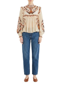 Blouse Berry Garden - Beige