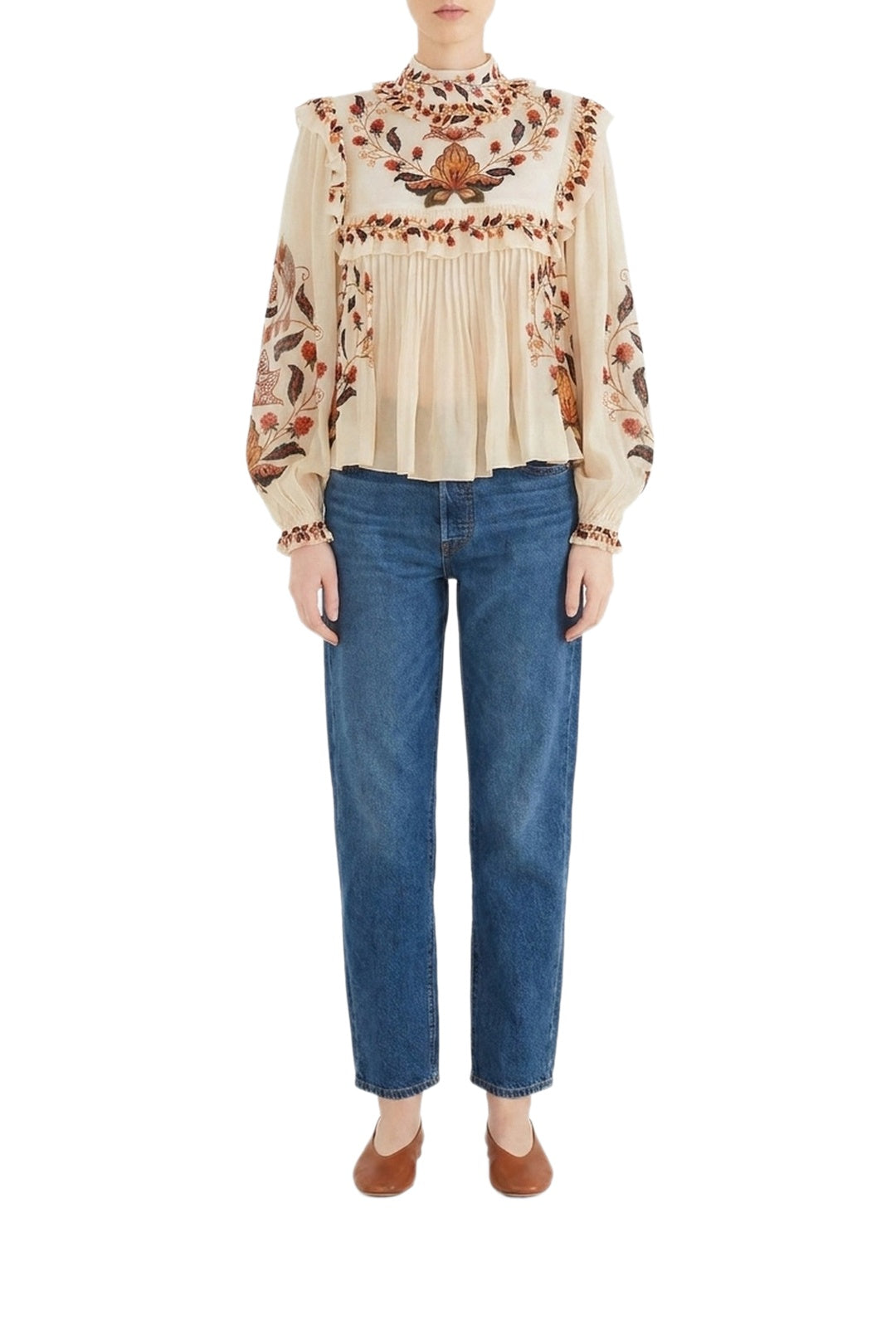Blouse Berry Garden - Beige
