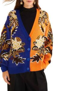 FELIX_JAMBES_Floral Orange Cardigan - Floral Orange