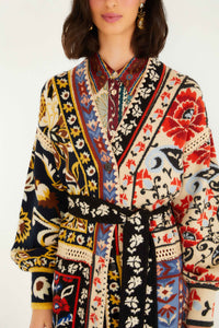 Flower Print Cardigan - Flower Print