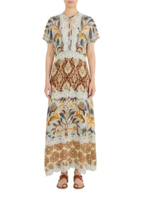 Robe longue Snake Garden - Multicolore