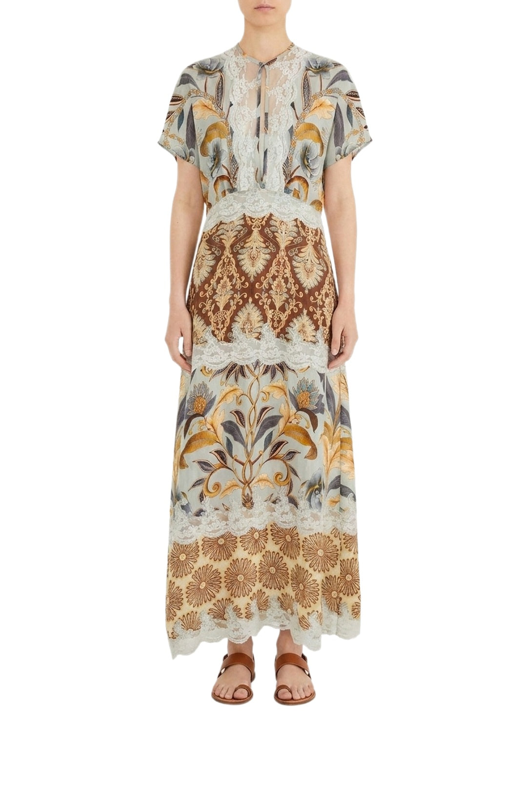 Robe longue Snake Garden - Multicolore