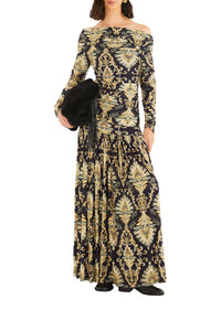 DIFFUSELY2_NEW_Wonderful Arabesque Blue Robes longues - Wonderful Arabesque Blue