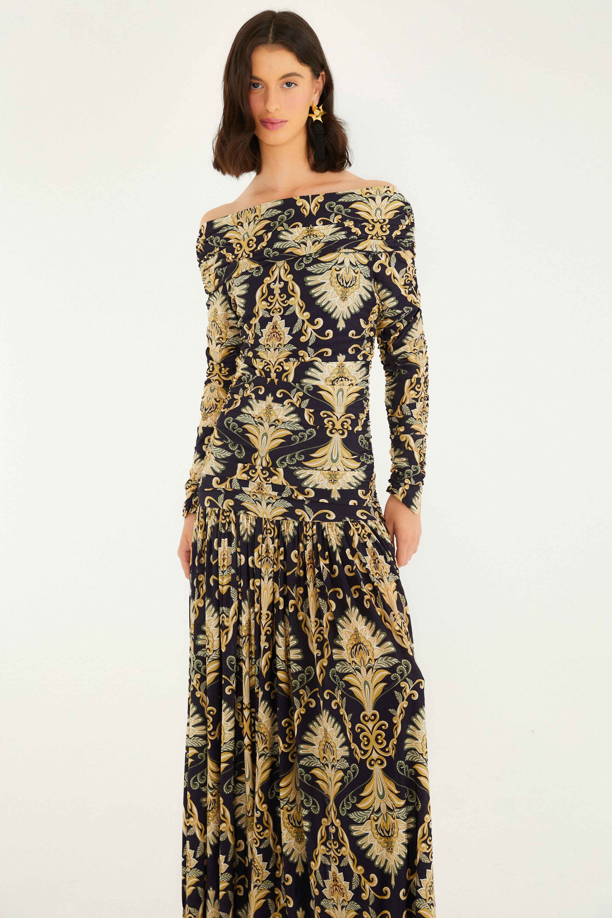 DIFFUSELY2_NEW_Wonderful Arabesque Blue Robes longues - Wonderful Arabesque Blue