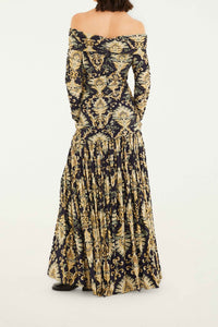 Robe longue Wonderful Arabesque - Bleu