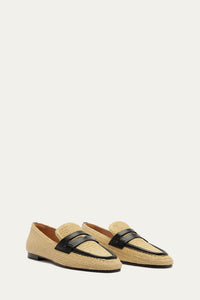 Black & Natural Mocassins - Black & Natural