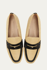 Black & Natural Mocassins - Black & Natural