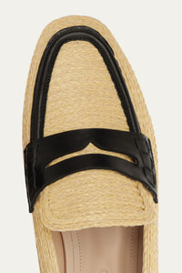 Black & Natural Mocassins - Black & Natural