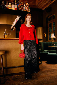 Red Cardigan - Red