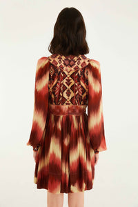 Amanda Stripes Short Striped Dress - Red