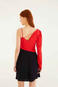 NEW_Light Pink + Red Robes midi - Light Pink + Red