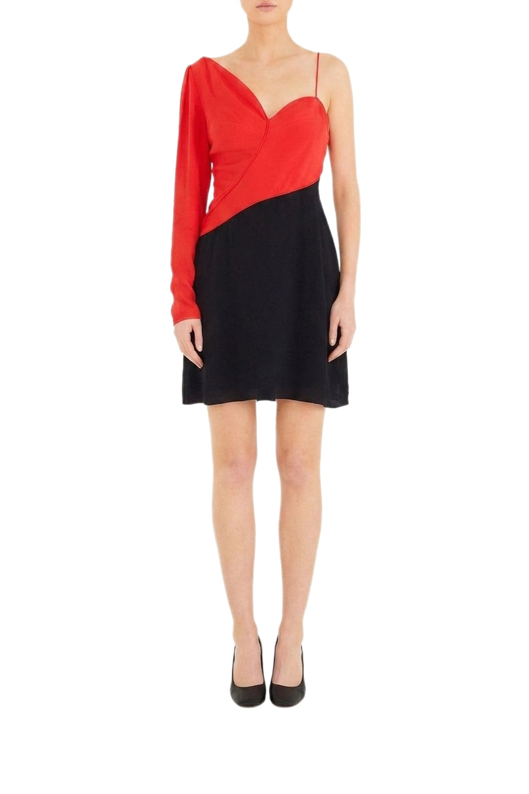 Robe courte asymétrique - Rose