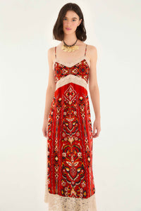 NEW_Ainika Pineapple Ikat Sand Robes midi - Ainika Pineapple Ikat Sand