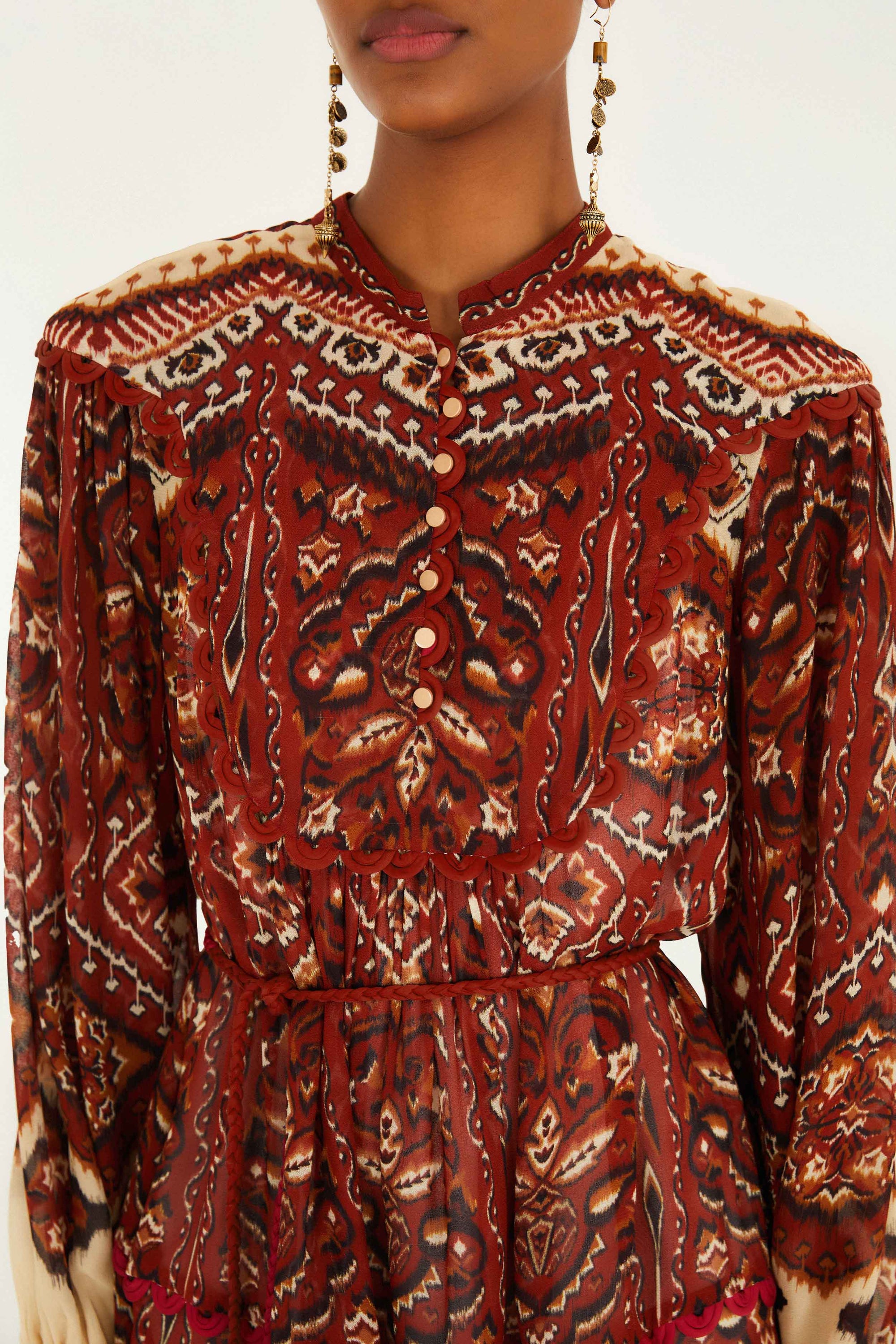 NEW_Ainika Pineapple Ikat Sand Robes courtes - Ainika Pineapple Ikat Sand