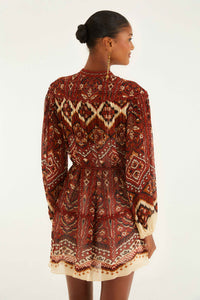 NEW_Ainika Pineapple Ikat Sand Robes courtes - Ainika Pineapple Ikat Sand