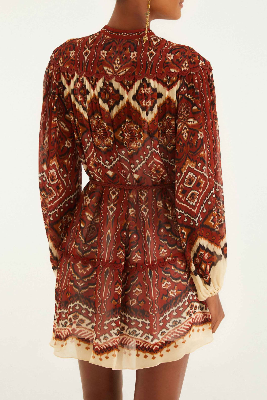 Ainika Pineapple Short Dress - Beige