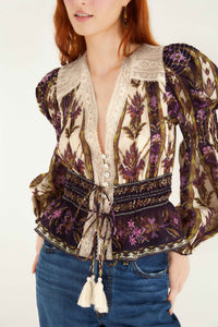 NEW_Embroidered Tapestry Sand Chemises & Blouses - Embroidered Tapestry Sand