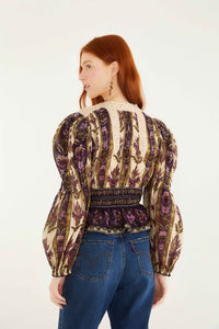 NEW_Embroidered Tapestry Sand Chemises & Blouses - Embroidered Tapestry Sand