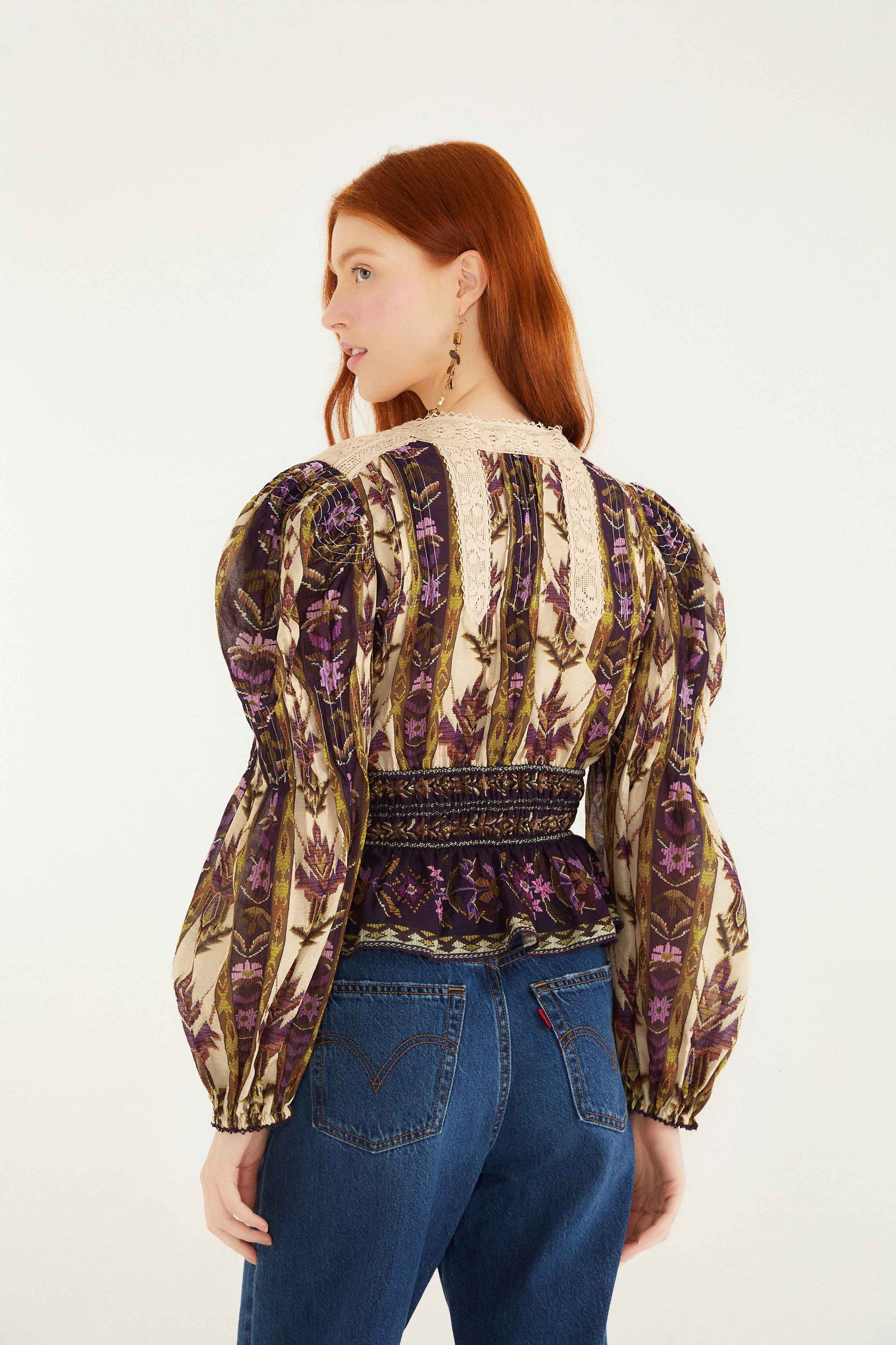 NEW_Embroidered Tapestry Sand Chemises & Blouses - Embroidered Tapestry Sand