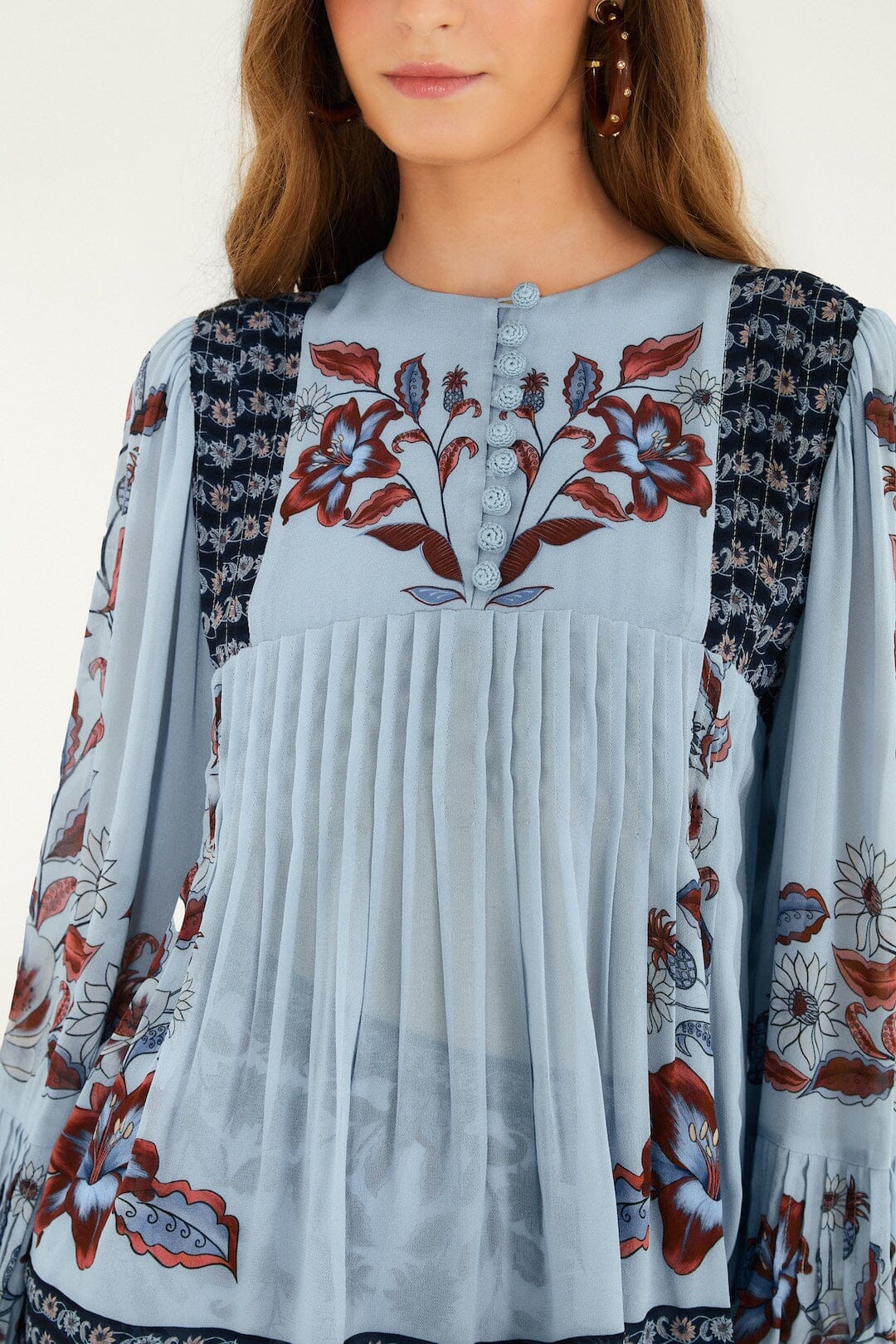 DIFFUSELY_Marcelle Soft Blue Blouse - Marcelle Soft Blue