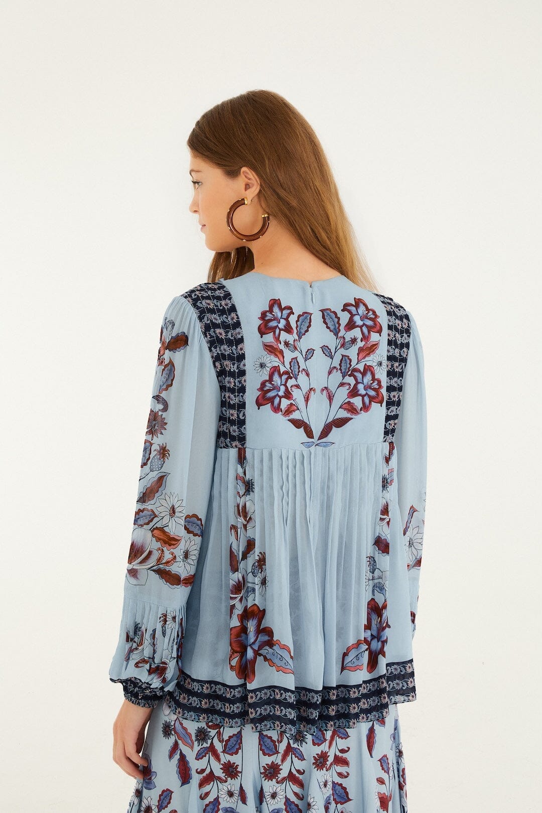 Marcelle Soft Blue Blouse - Marcelle Soft Blue