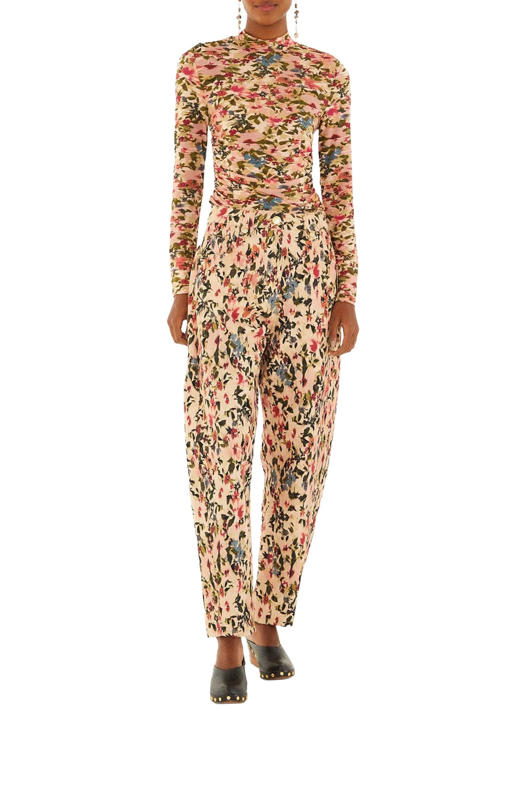 Tiny Flowers Trousers - Pink