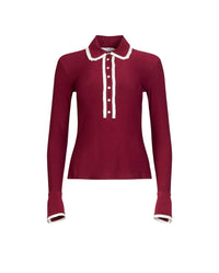 Chemise Faustine à col Peter pan - Burgundy