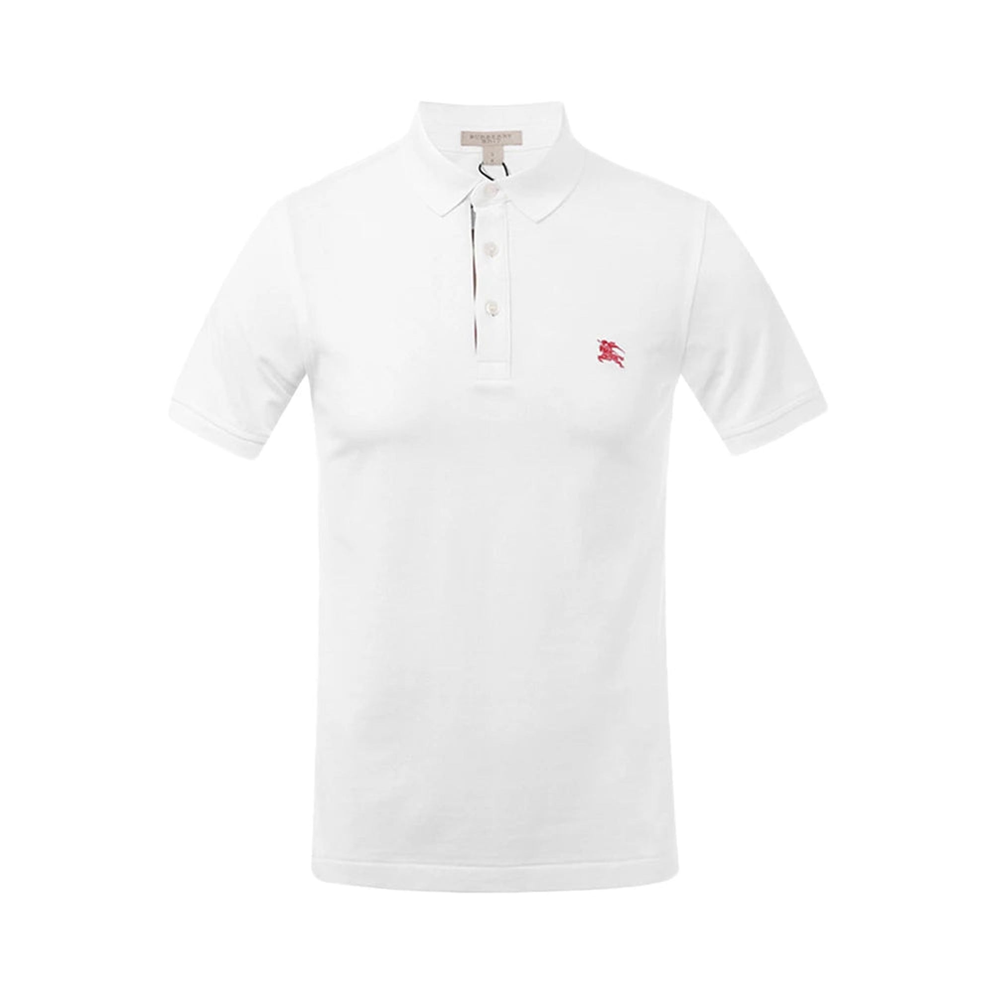 2 qty Polo à broderie cavalier - White