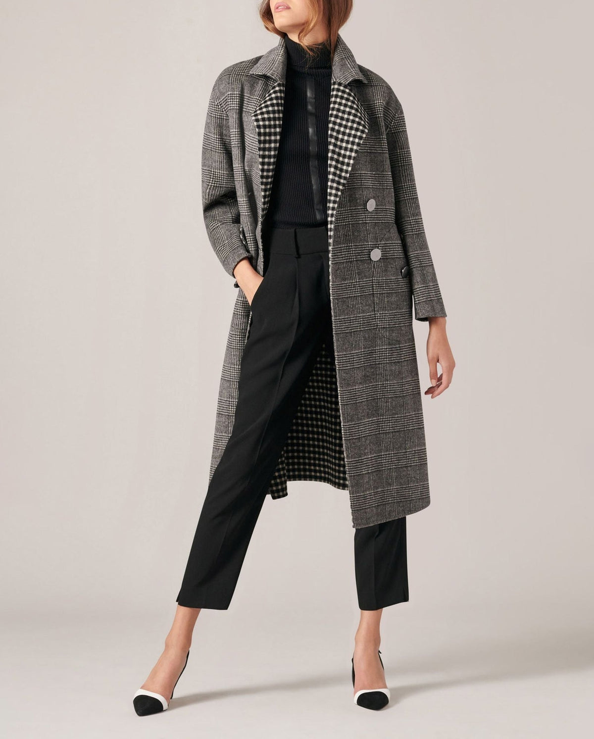 Manteau réversible Felicie en laine - Paloma Grey
