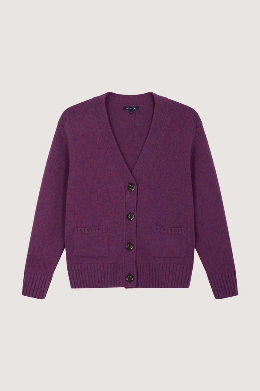 VIOLET _ Cardigan Sergio en laine - Violet