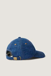 DENIM BLEU DELAVE _ Casquette Serena en coton - Denim bleu délavé