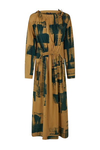 BEIGE/BLEU ROBE CHAINE & TRAME UYUNI
