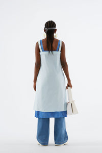 Lined short dress - Azure
