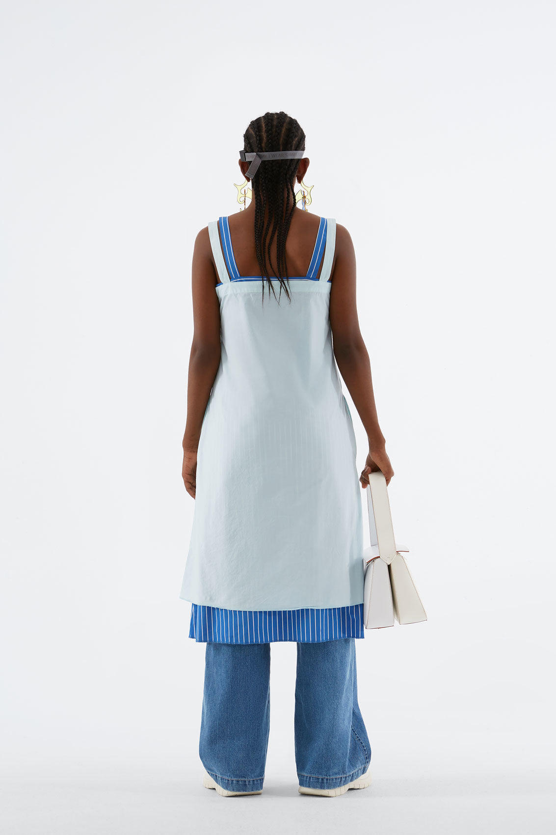 Lined short dress - Azure