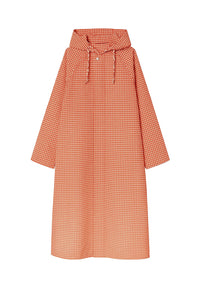 Long plaid trench coat - Red