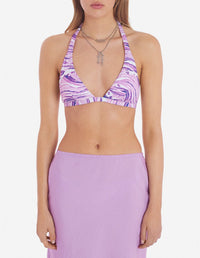 Maison Kitsuné x Vilebrequin bikini top - Lilac Design