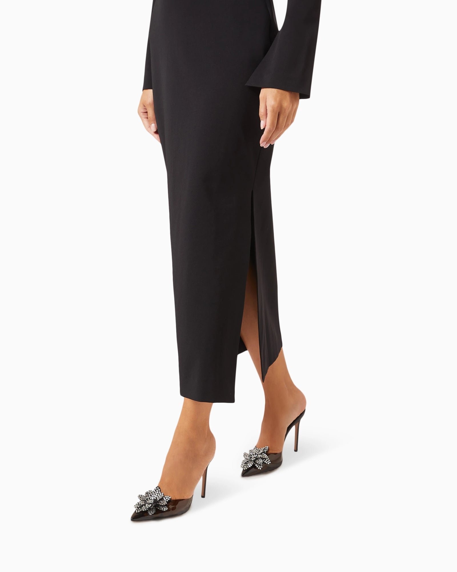 Mules Flora 105 en cuir verni - Black Patent & Black Jet