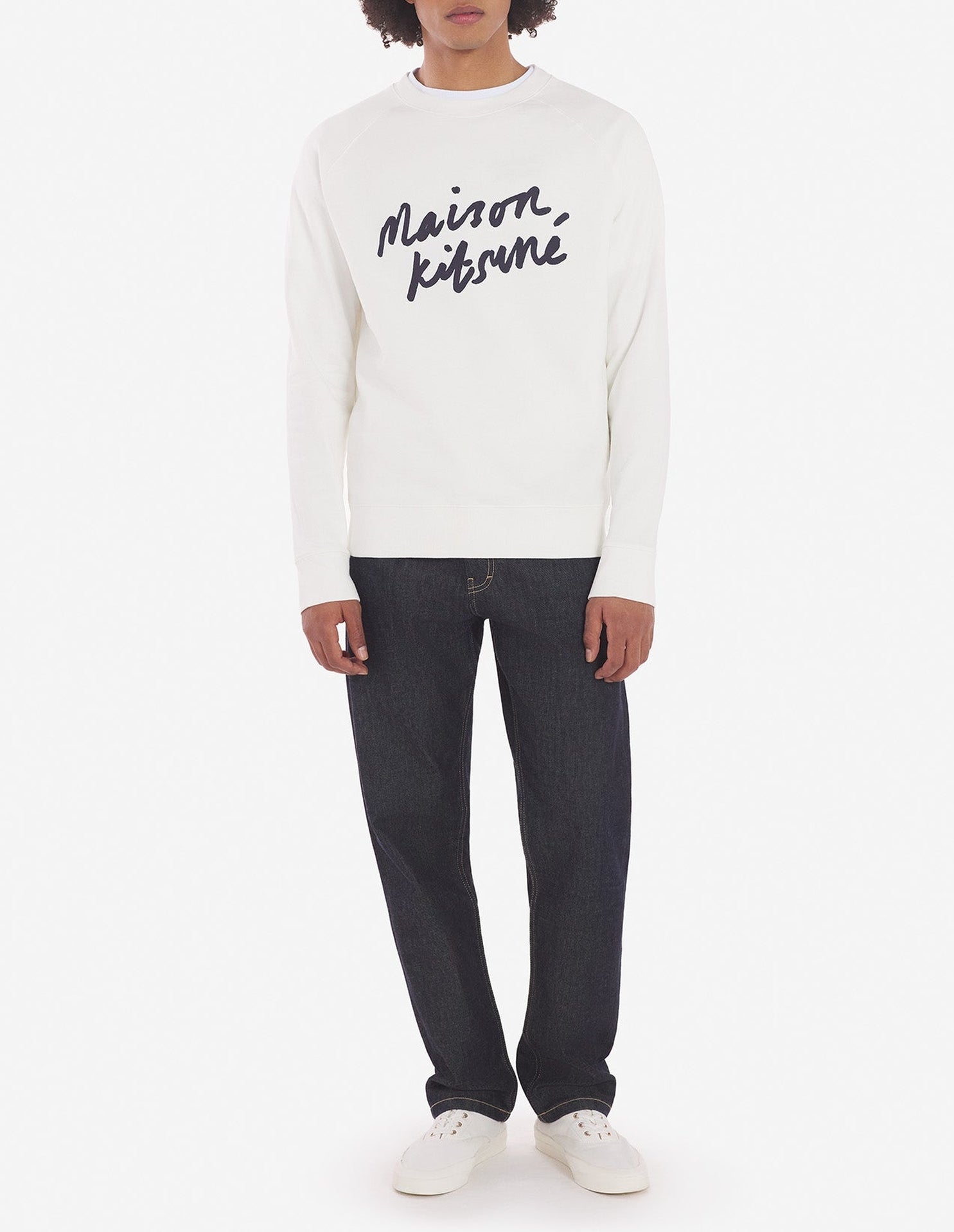 Sweatshirt with inscription - Ecru
