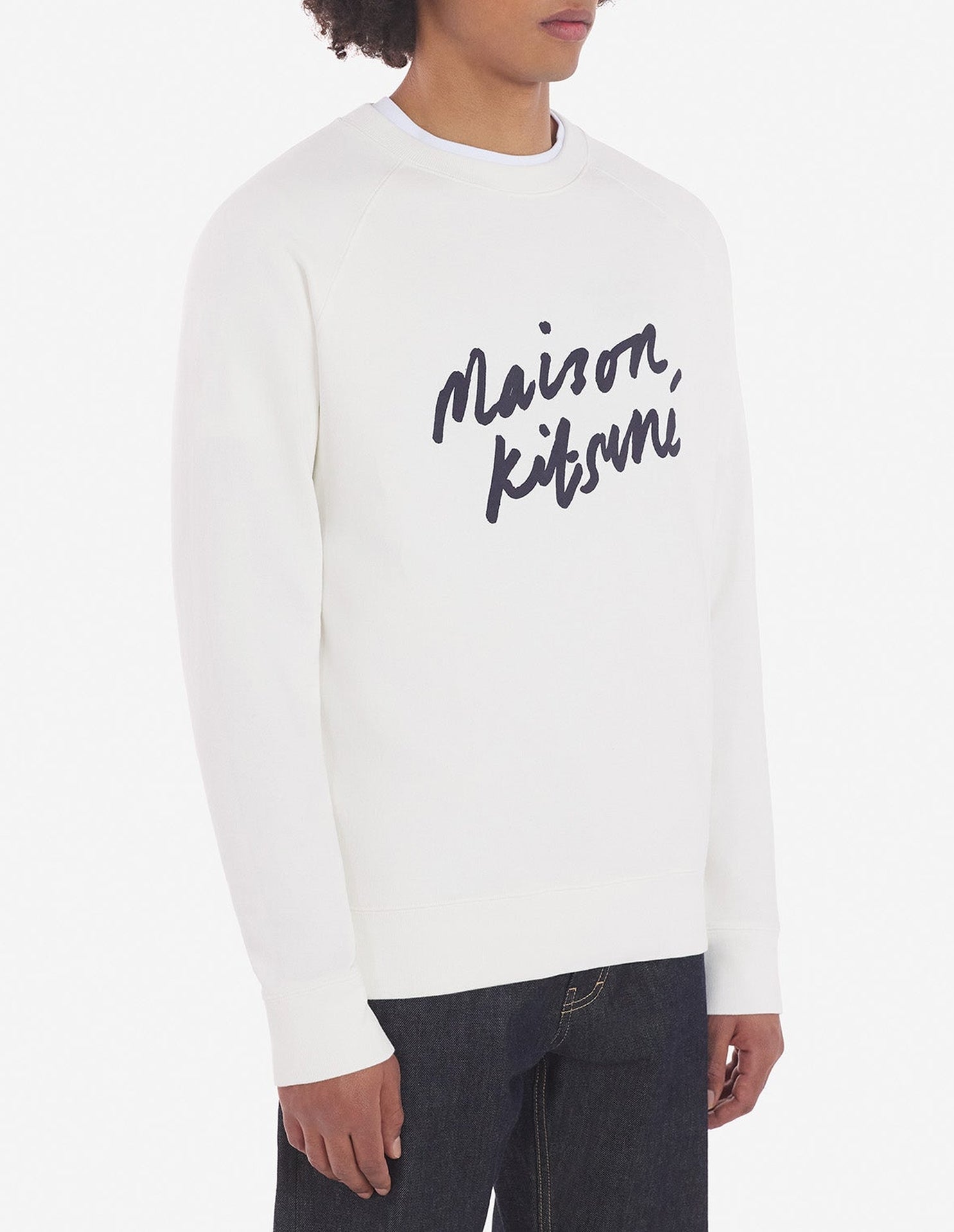 Sweatshirt with inscription - Ecru