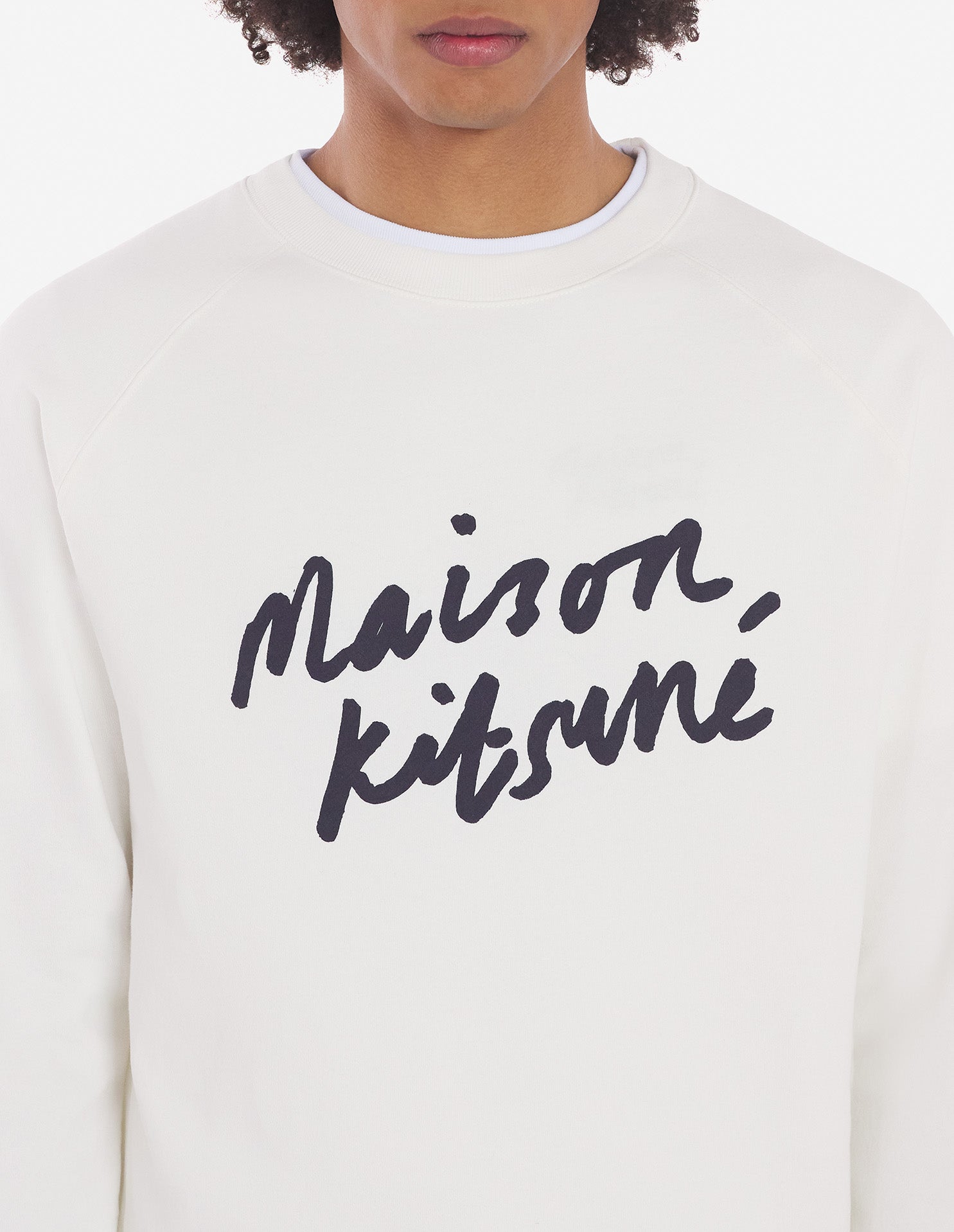 Sweatshirt with inscription - Ecru