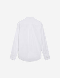 Embroidered straight shirt - White