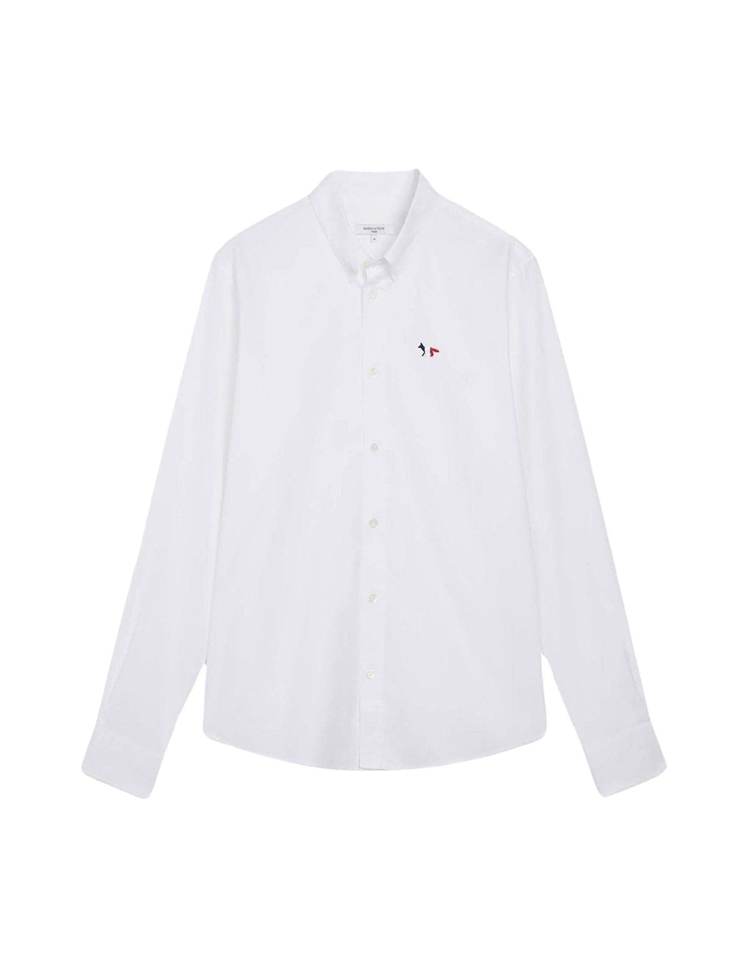 Embroidered straight shirt - White