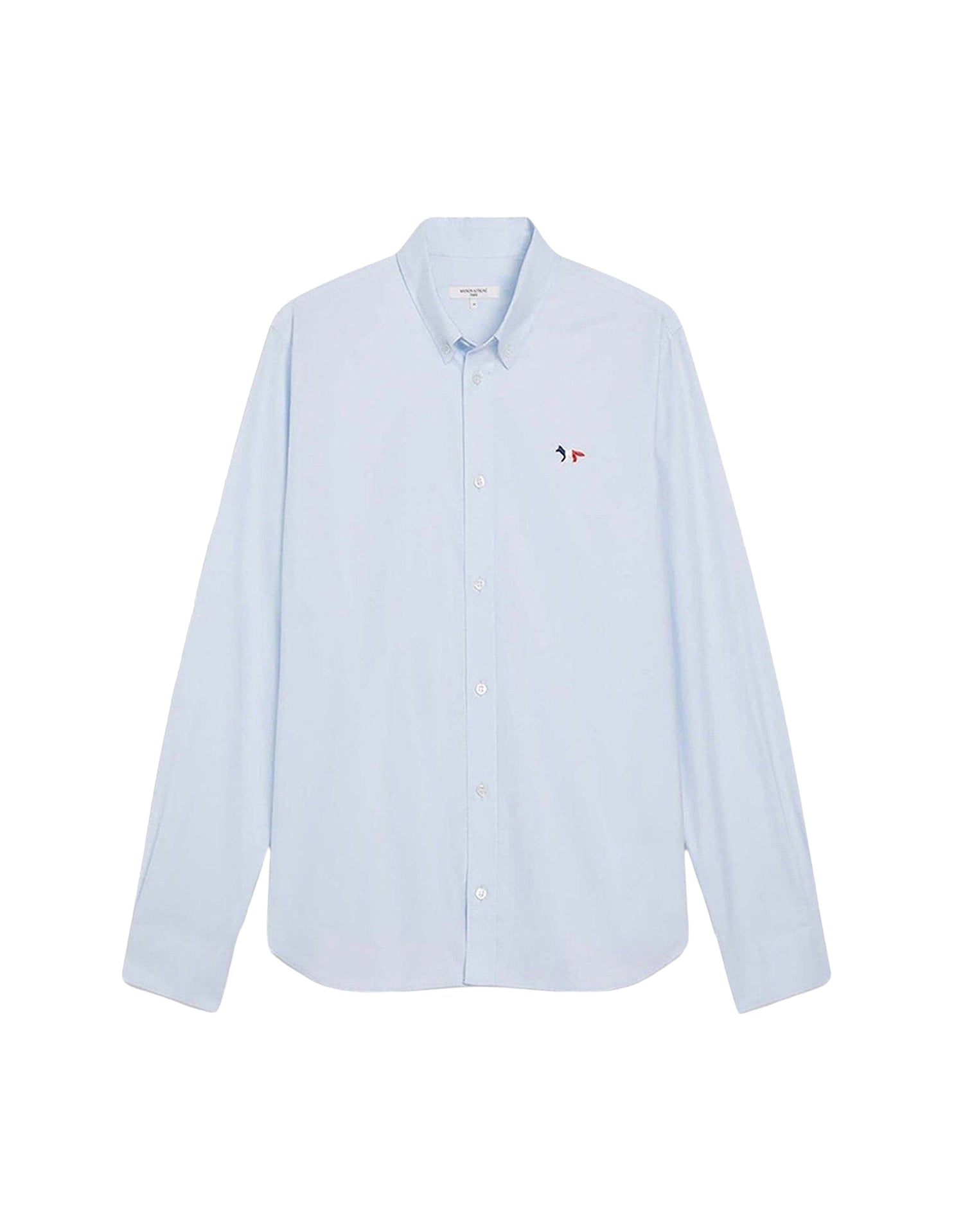Embroidered straight shirt - Light Blue