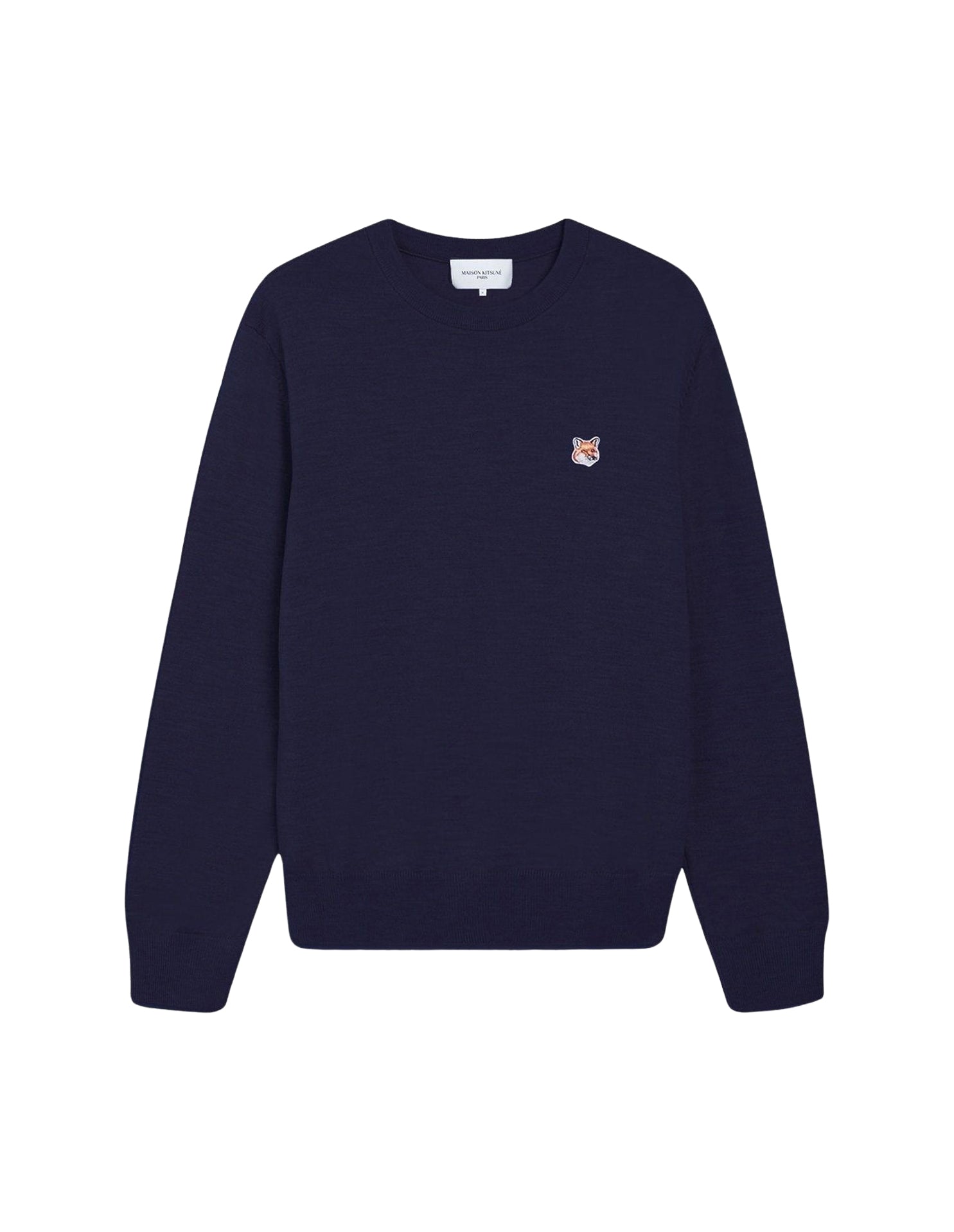 Pull à manches longues en laine - Navy