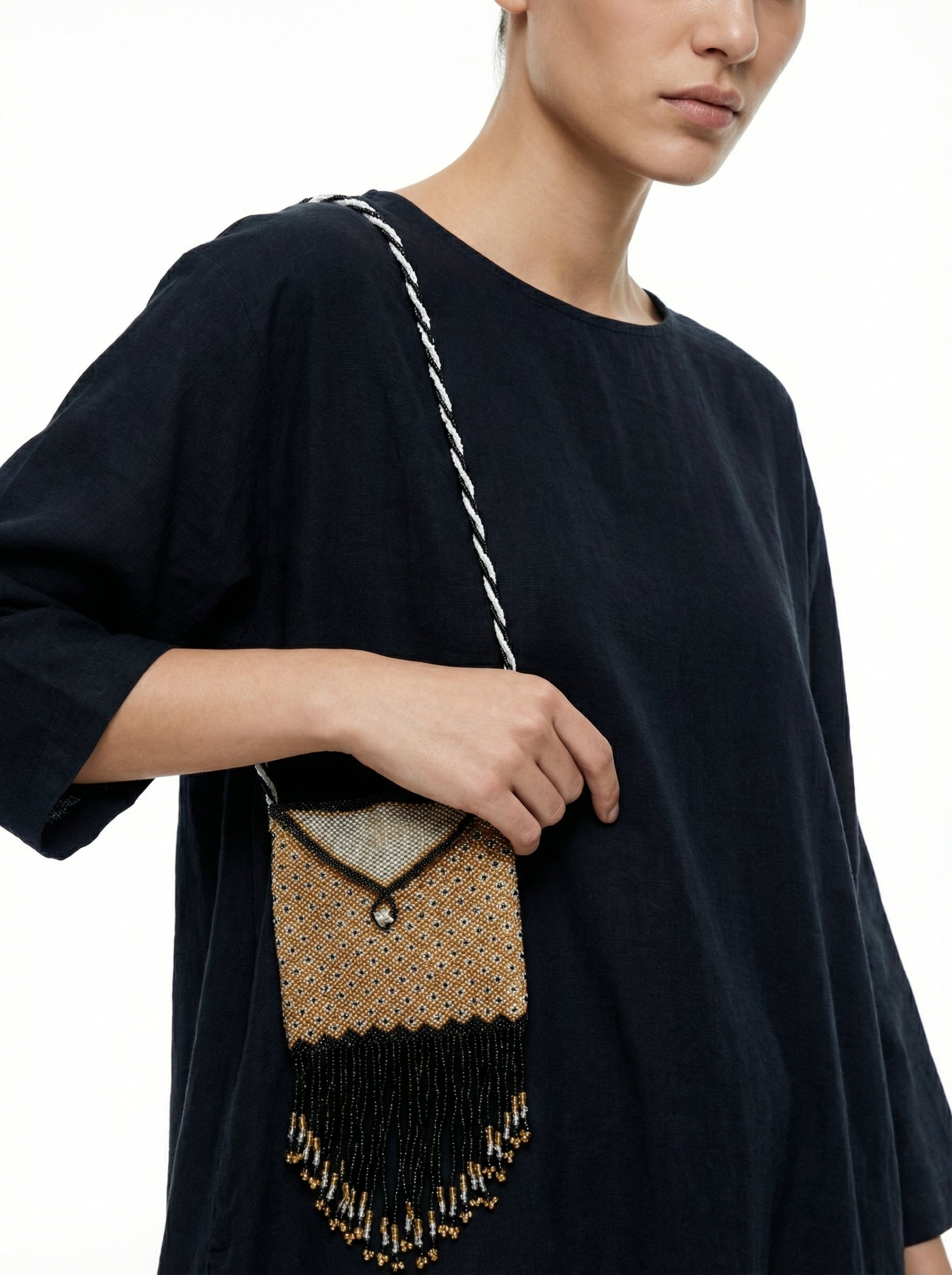 Mini-sac en perles - Silver