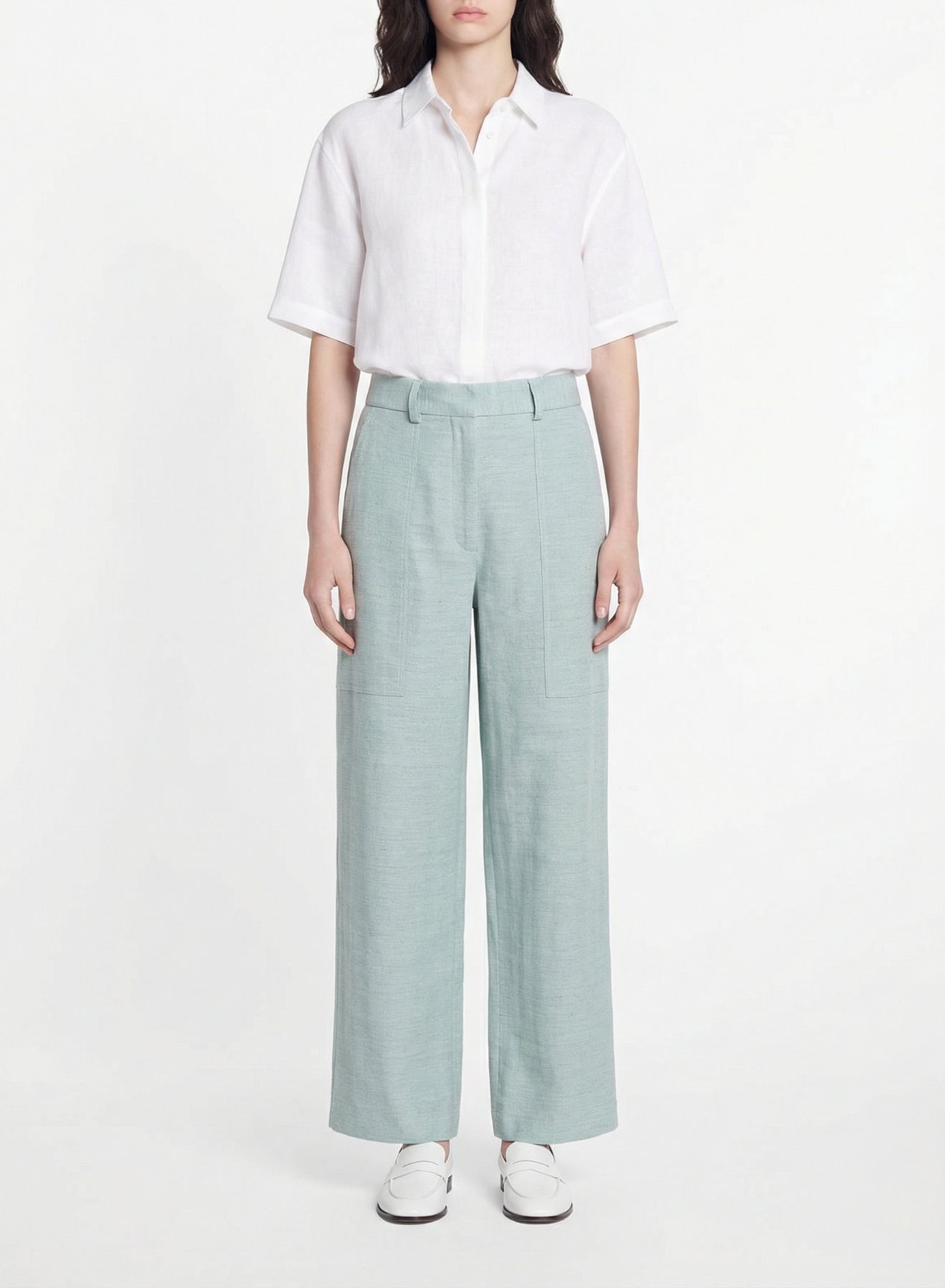Pantalon cargo en lin mélangé - Breeze